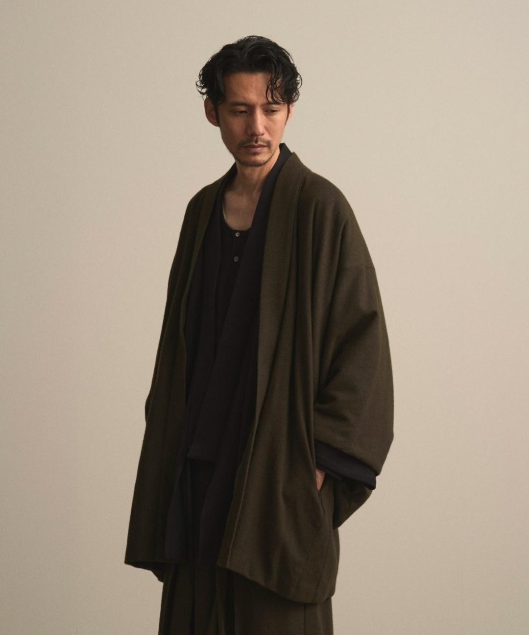 【PRE-ORDER】WAROBE / WOOL CORDURA HAORI / OLIVE DRAB photo