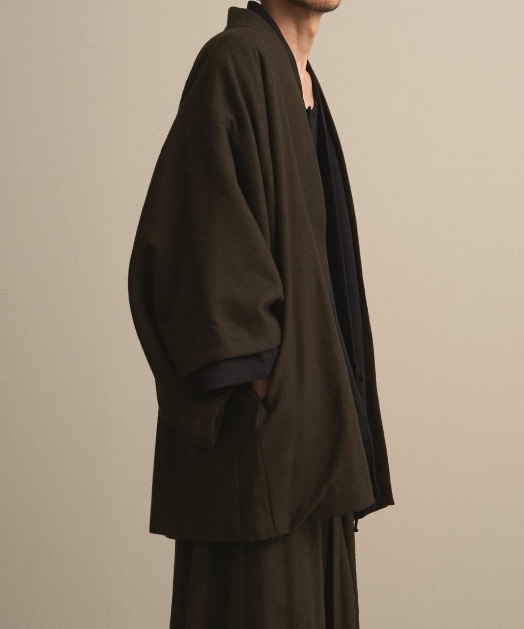 【PRE-ORDER】WAROBE / WOOL CORDURA HAORI / OLIVE DRAB photo