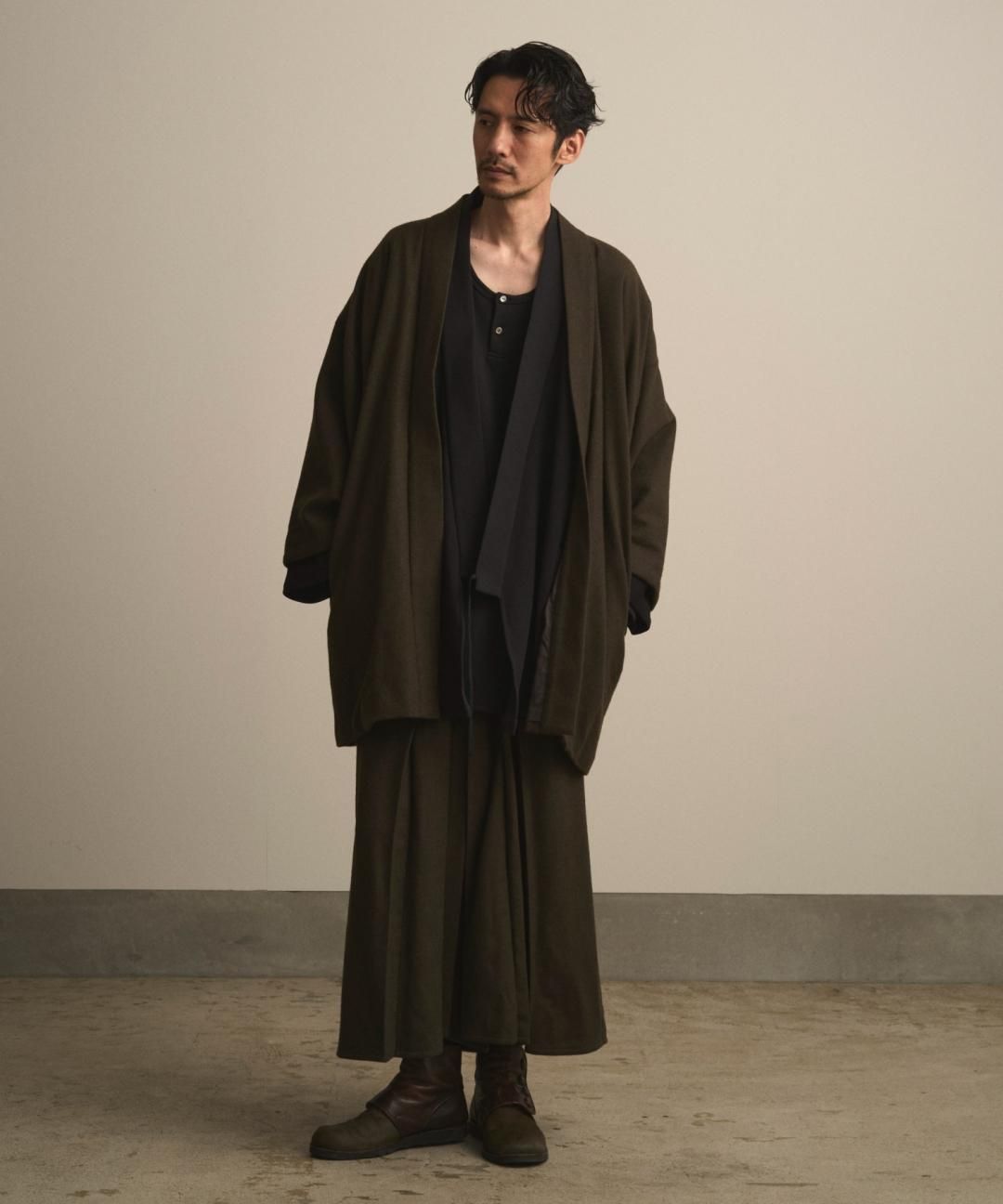 【PRE-ORDER】WAROBE / WOOL CORDURA HAORI / OLIVE DRAB photo