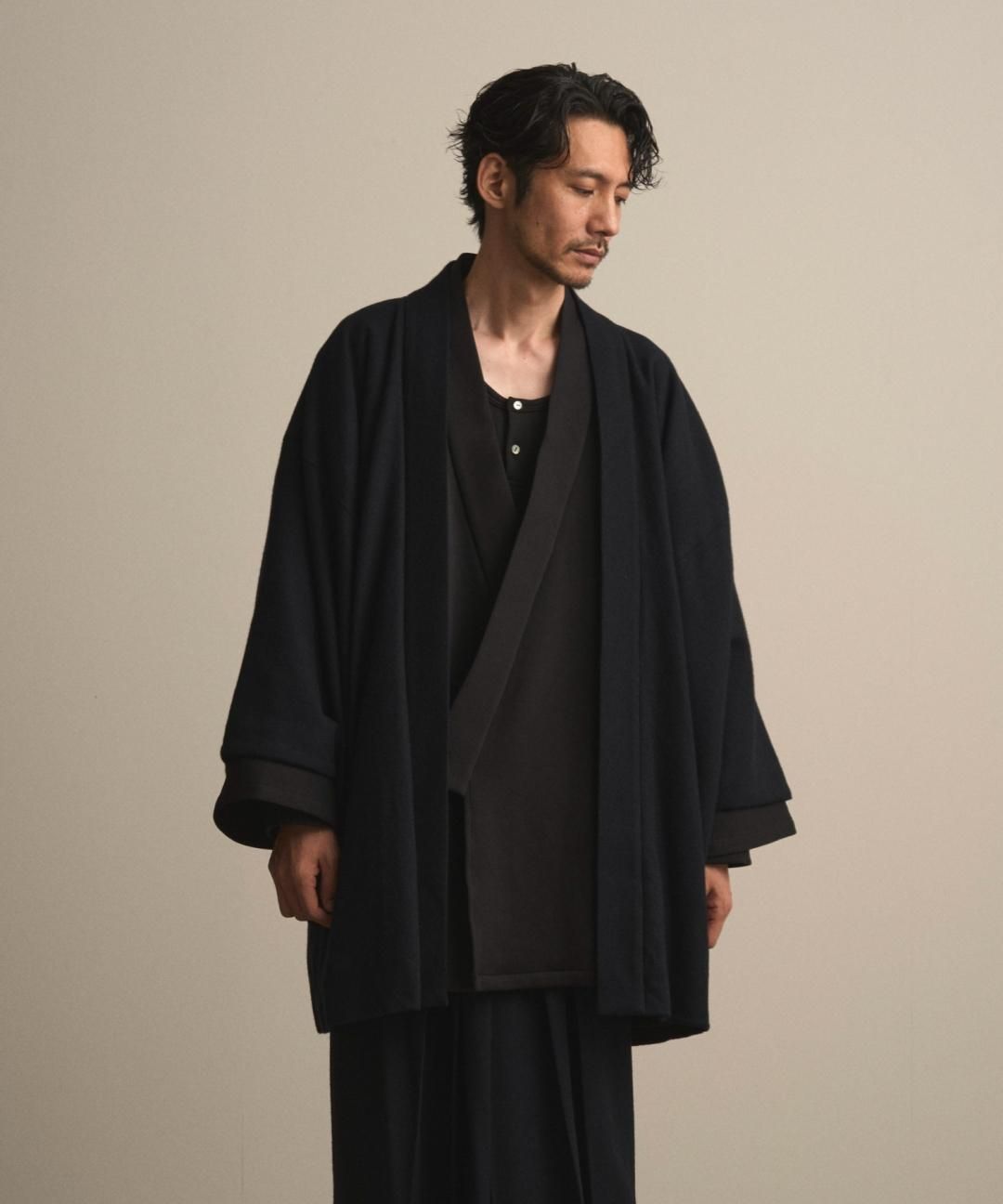 【PRE-ORDER】WAROBE / WOOL CORDURA HAORI / DARK NAVY photo