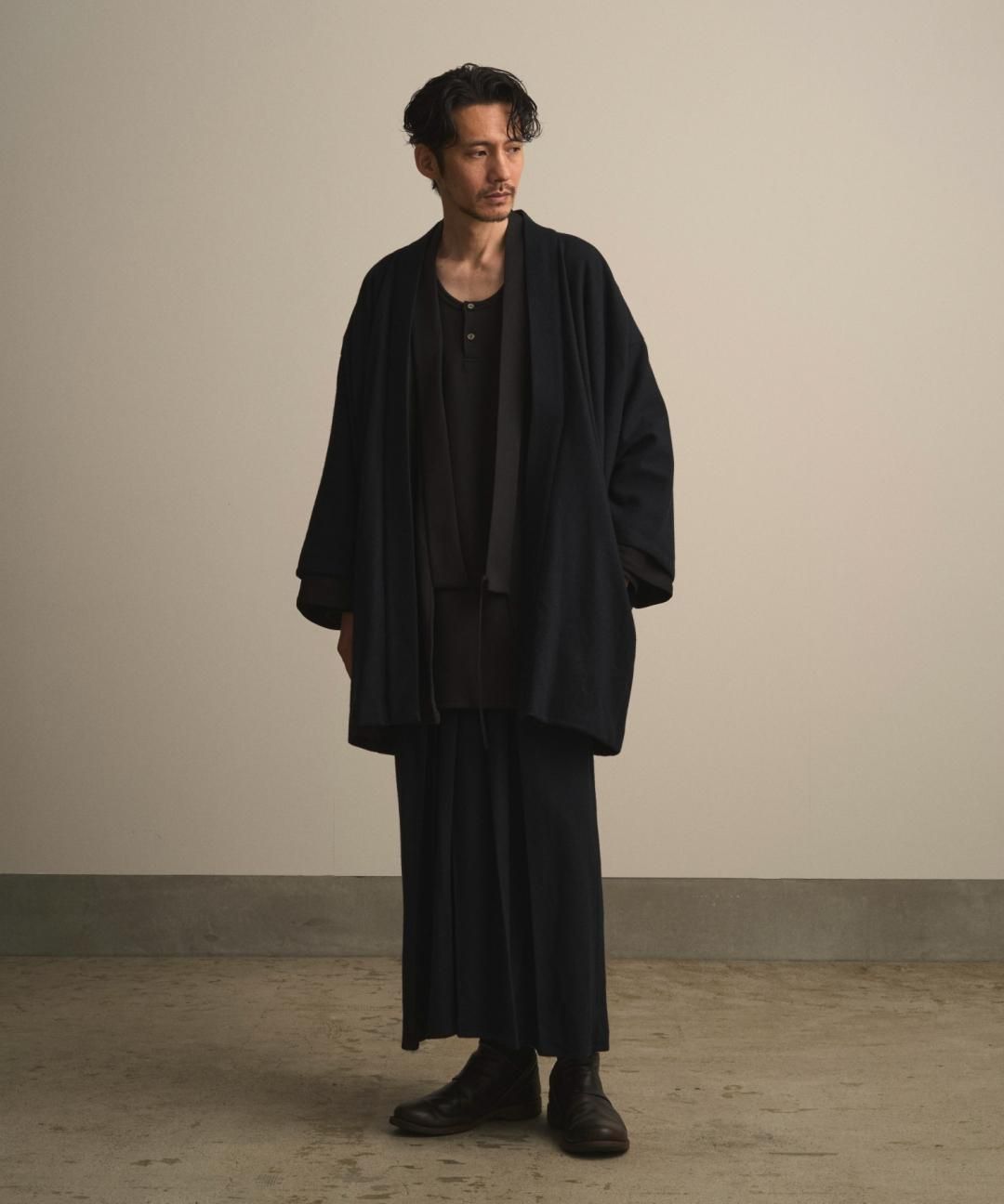 【PRE-ORDER】WAROBE / WOOL CORDURA HAORI / DARK NAVY photo