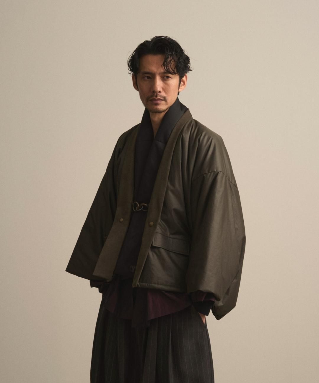 【PRE-ORDER】WAROBE / PUFFER HAORI / DARK OLIVE photo