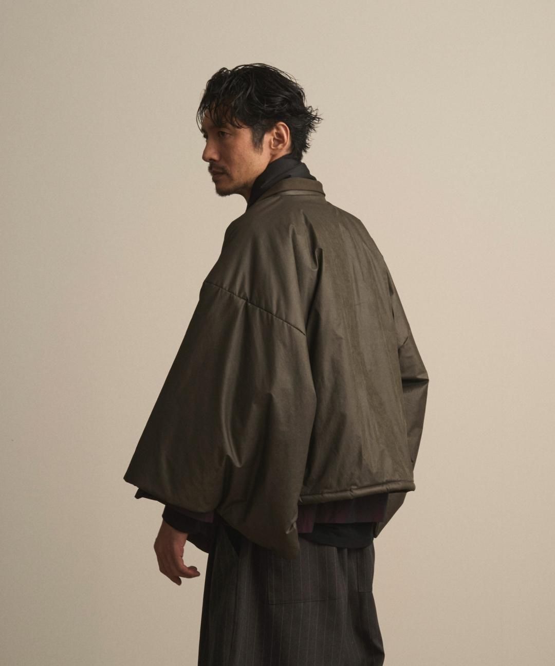 【PRE-ORDER】WAROBE / PUFFER HAORI / DARK OLIVE photo