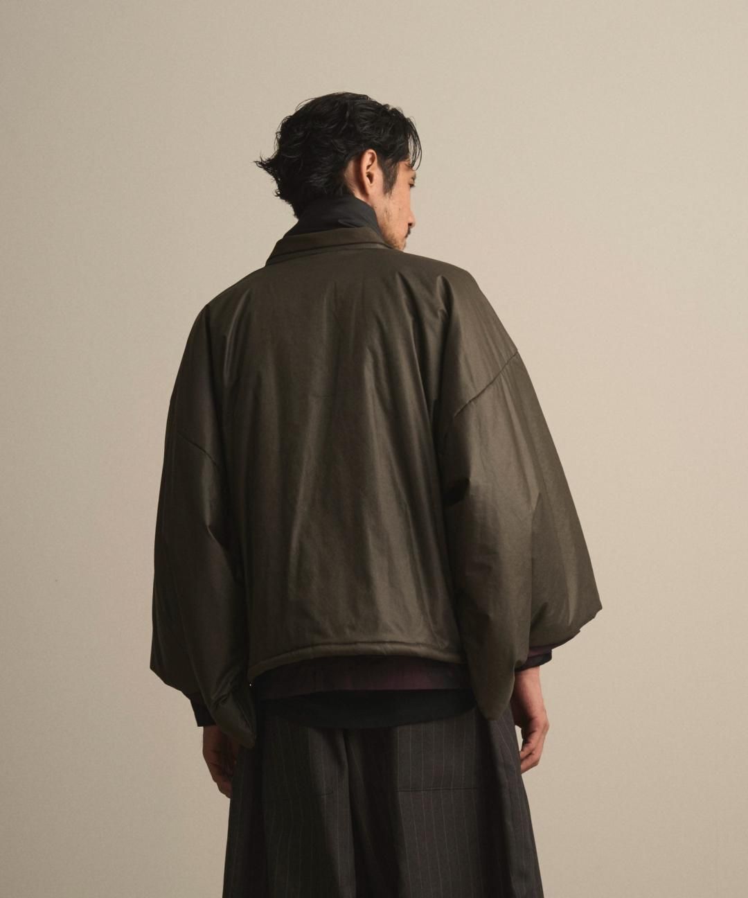 【PRE-ORDER】WAROBE / PUFFER HAORI / DARK OLIVE photo