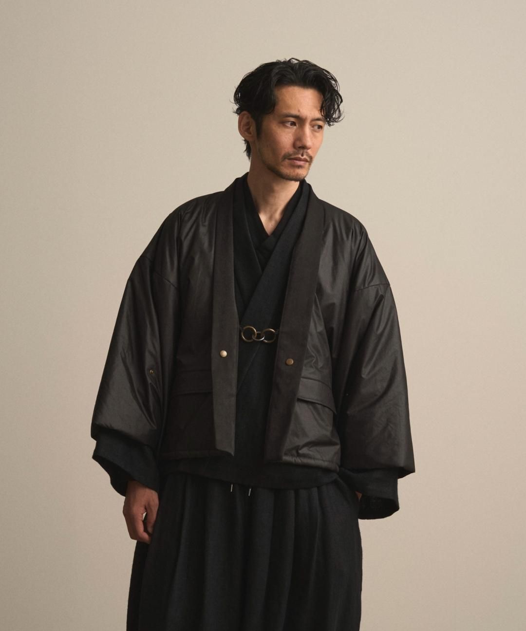 【PRE-ORDER】WAROBE / PUFFER HAORI / BLACK photo