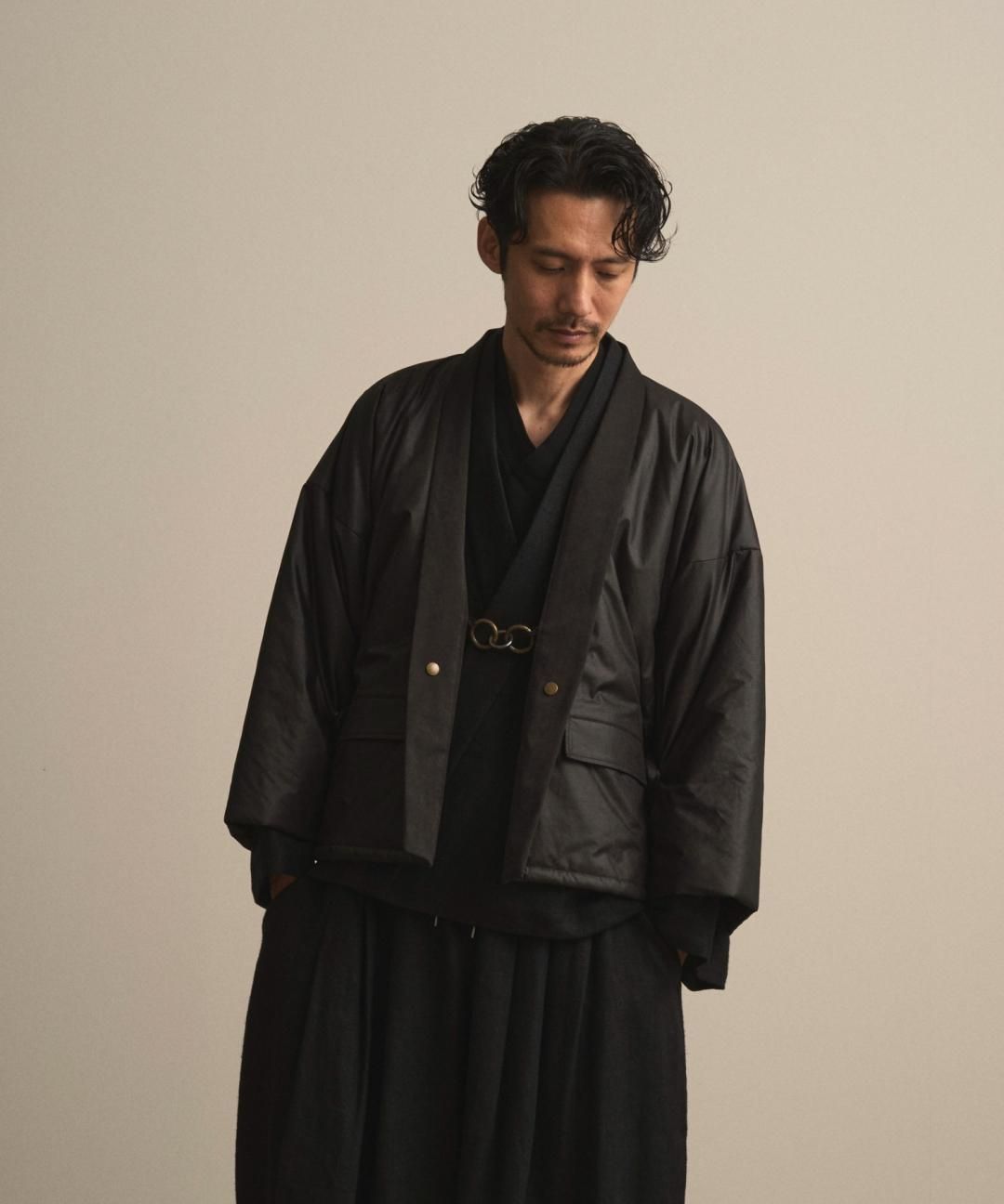【PRE-ORDER】WAROBE / PUFFER HAORI / BLACK photo