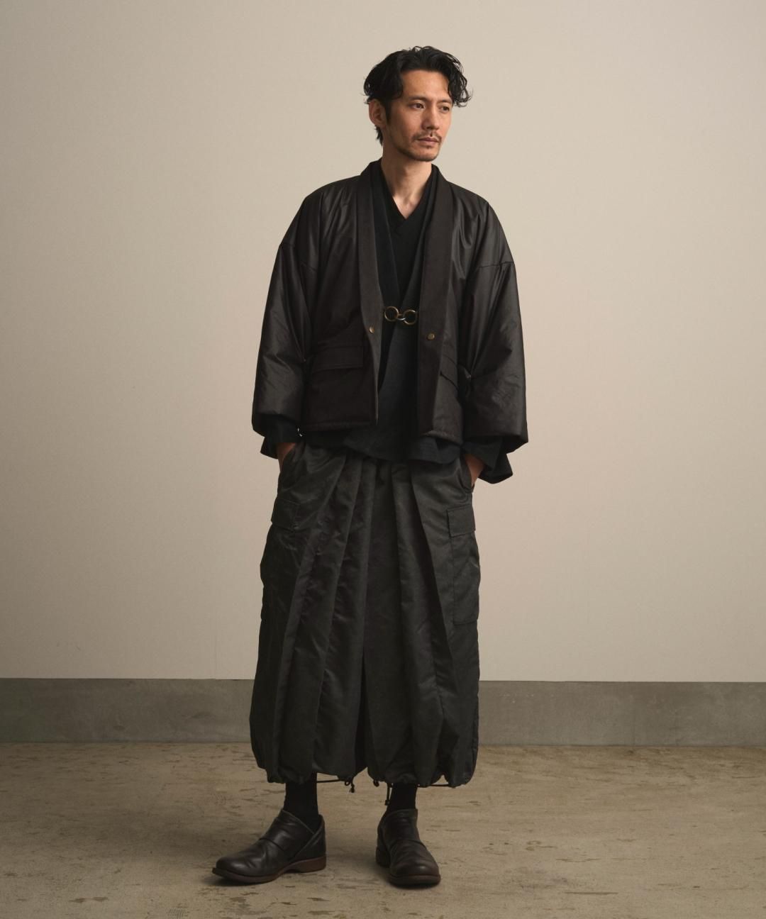 【PRE-ORDER】WAROBE / PUFFER HAORI / BLACK photo