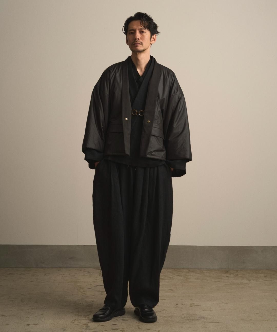 【PRE-ORDER】WAROBE / PUFFER HAORI / BLACK photo