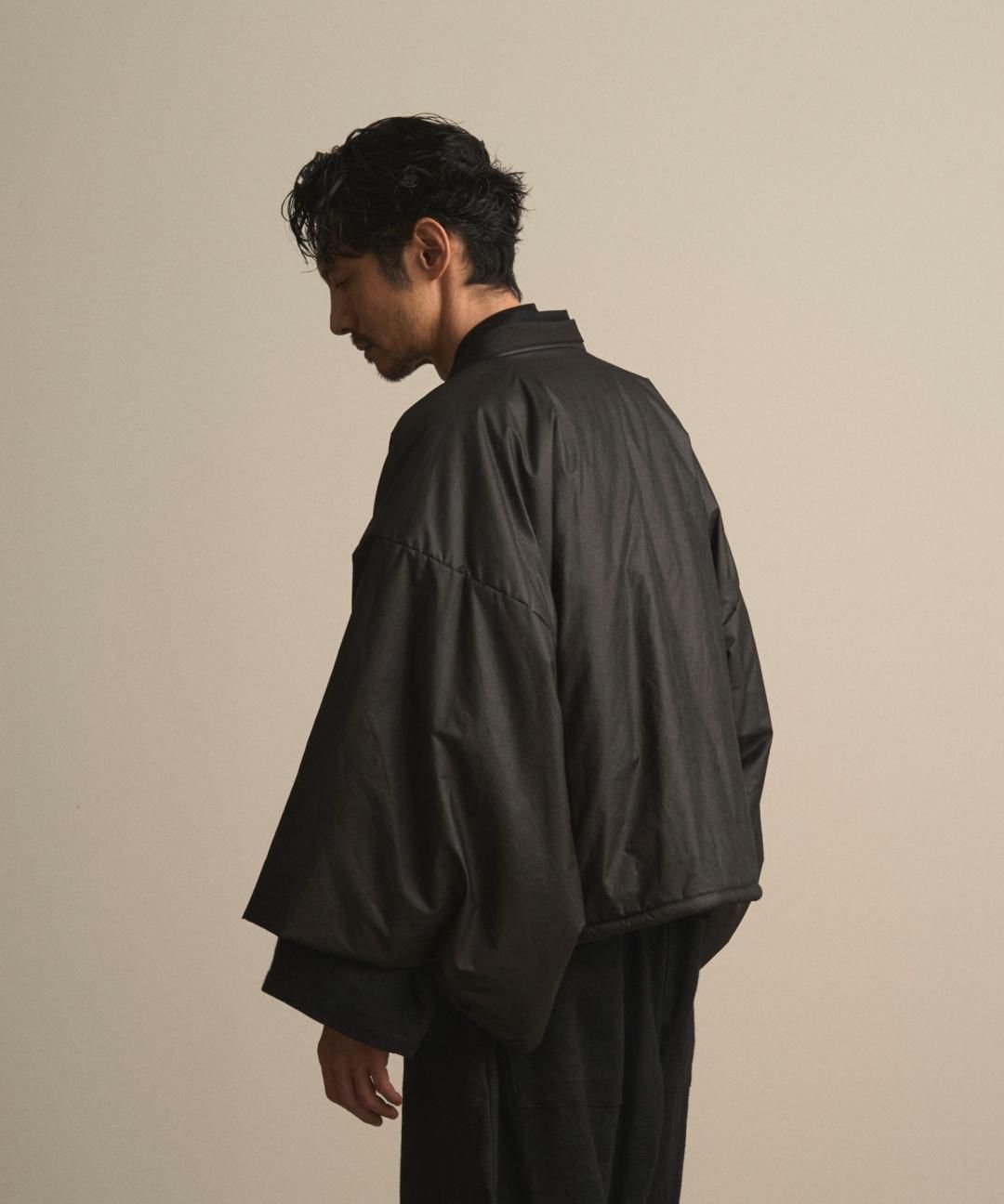 【PRE-ORDER】WAROBE / PUFFER HAORI / BLACK photo