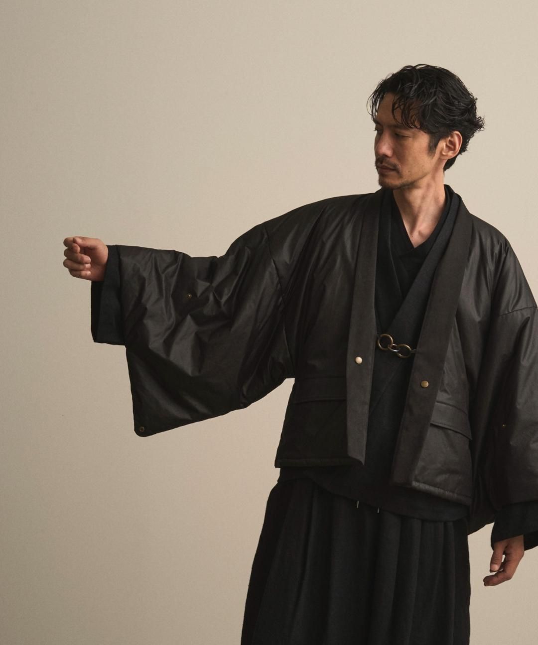 【PRE-ORDER】WAROBE / PUFFER HAORI / BLACK photo