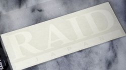 レイドジャパン (RAID JAPAN)<br>カッティングステッカー 150mm<br>【ホワイト】