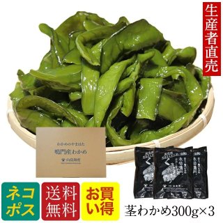 人気商品』『生産者直売』茎わかめ300g×３個セット 茎わかめ 送料無料