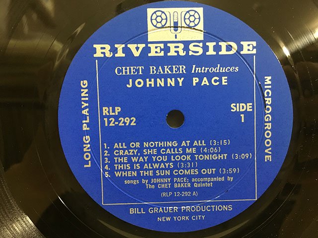 Chet Baker / introduces Johnny Pace rlp12-292 - BambooMusic 通販/買取ジャズレコード