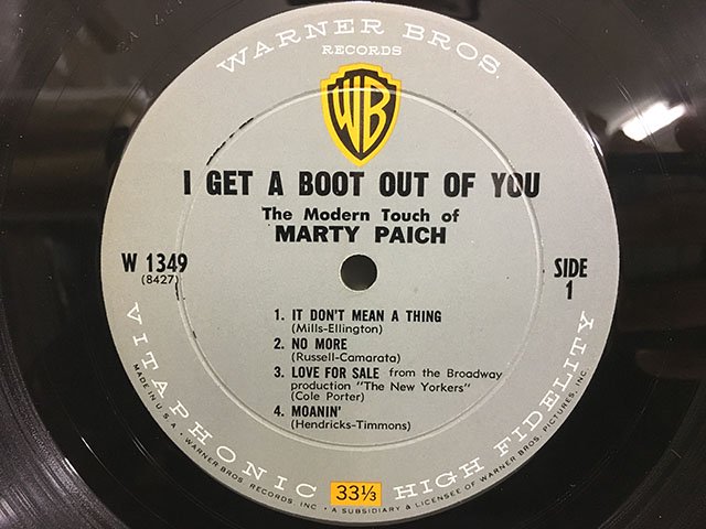 Marty Paich / I Get a Boot Out of You w1349 - BambooMusic 通販/買取ジャズレコード