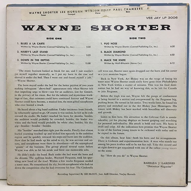 ジャズレコード Wayne Shorter Introducing