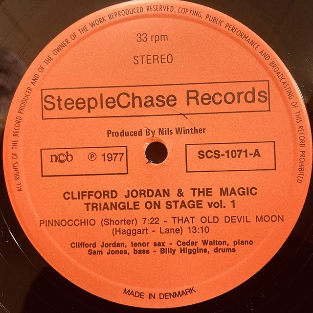 Clifford Jordan / on Stage vol1 scs1071 ◎ 大阪 ジャズ