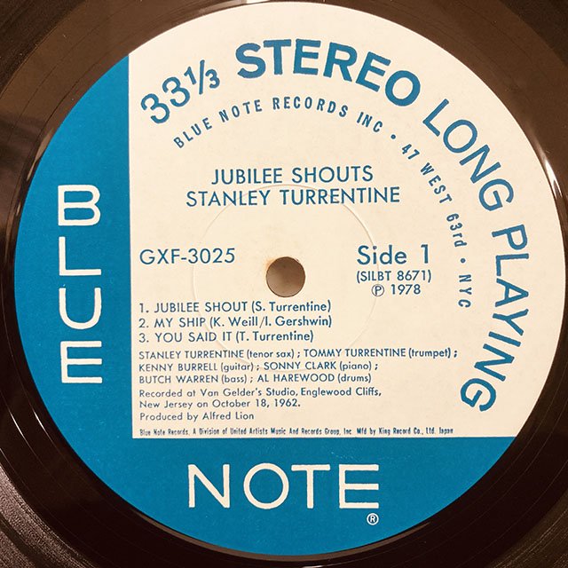 Stanley Turrentine / Jubilee Shouts gxf3025 ◎ 大阪 ジャズ