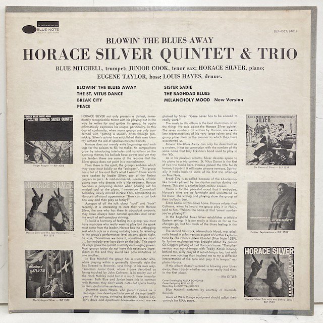 Horace Silver / Blowin' the Blues Away Bst84017 ◎ 大阪 ジャズ レコード 通販 買取 Bamboo  Music