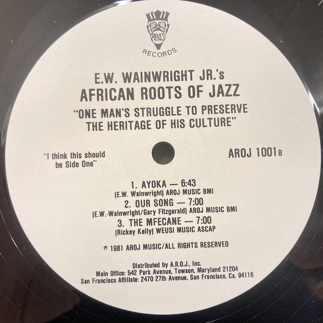 EW Wainwright jr / African Roots of Jazz aroj1001 ◎ 大阪 ジャズ レコード 通販 買取  Bamboo Music