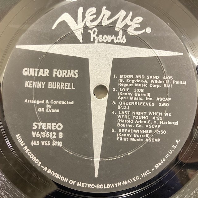 Kenny Burrell Guitar Forms v6-8612 ◎ 大阪 ジャズ レコード 通販 買取 Bamboo Music