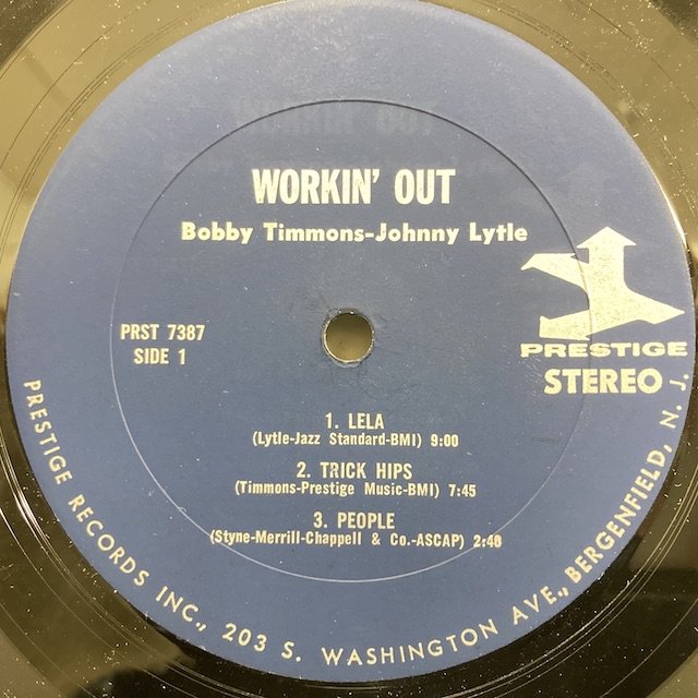 □即決 Bobby Timmons / Workin´ Out 31705 米オリジナルTrident