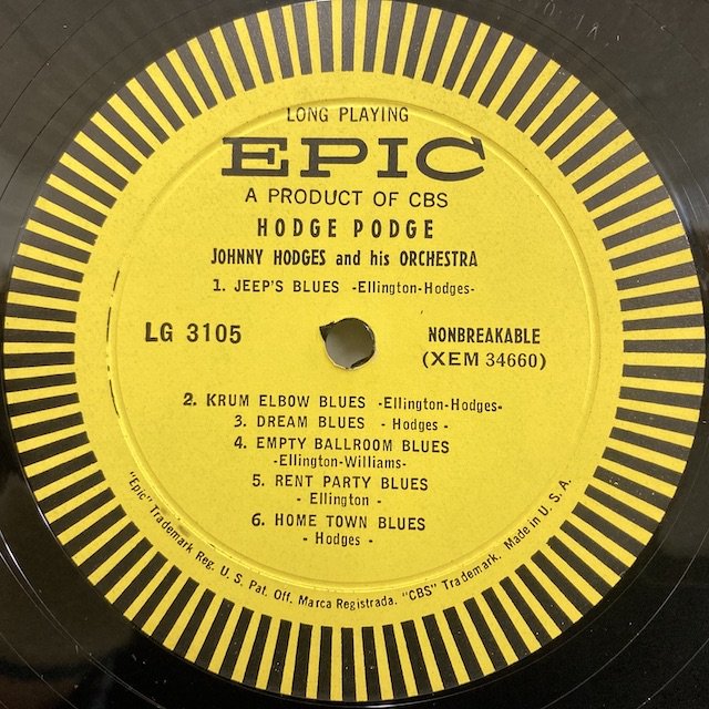 Johnny Hodges / Hodge Podge lg3105 ◎ 大阪 ジャズ レコード 通販