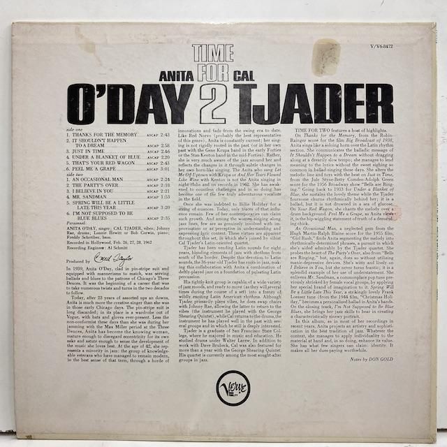 Time For 2　アニタ・オデイ　カル・ジェイダー Anita O'day- Cal Tjader / アニタ・オデイ カル・ジェイダー