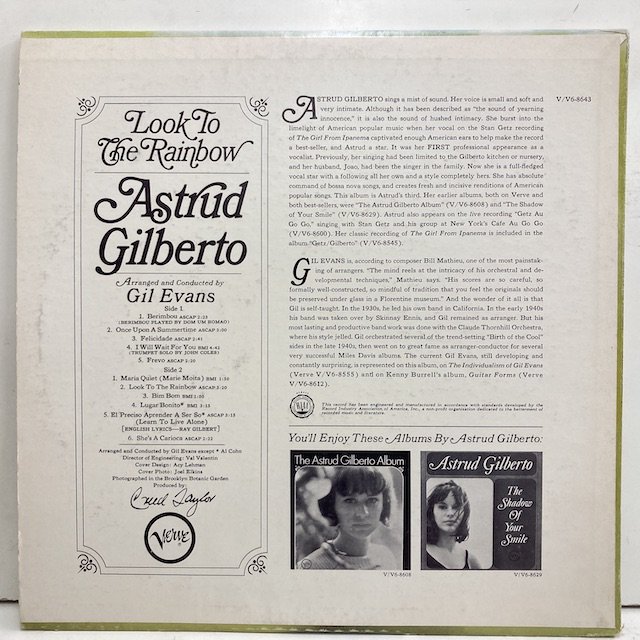 希少US盤】Astrud Gilberto /Look To Rainbow www.nutrapharmsa.com