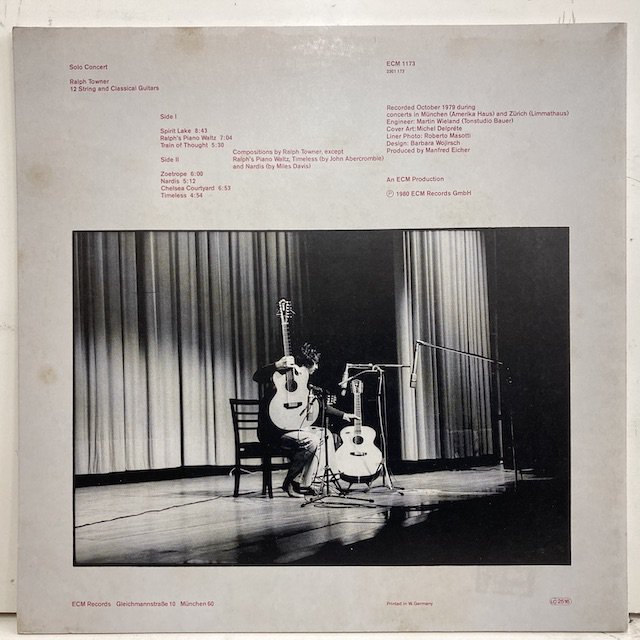 Ralph Towner / Solo Concert 1173 ◎ 大阪 ジャズ レコード 通販 買取 Bamboo Music