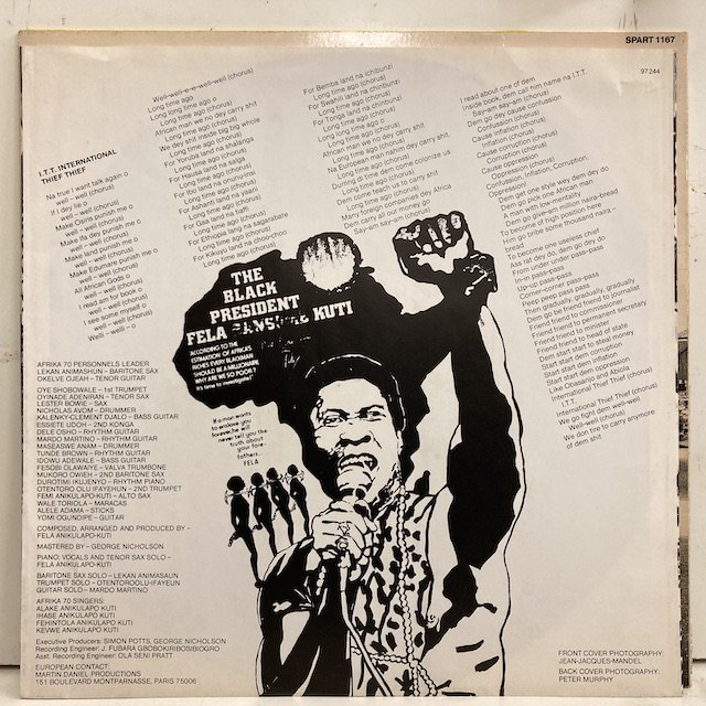 Fela Kuti / Black President spart1167 ◎ 大阪 ジャズ レコード 通販