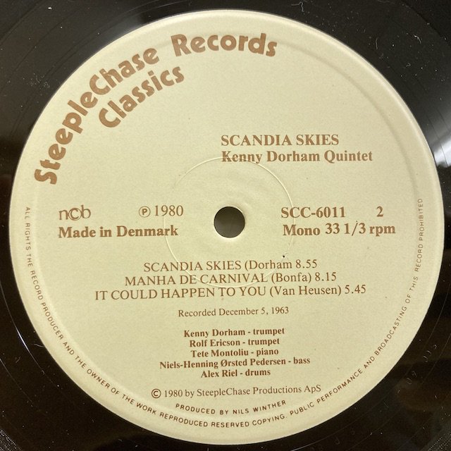 Kenny Dorham / Scandia Skies scc6011 ◎ 大阪 ジャズ レコード 通販 買取 Bamboo Music