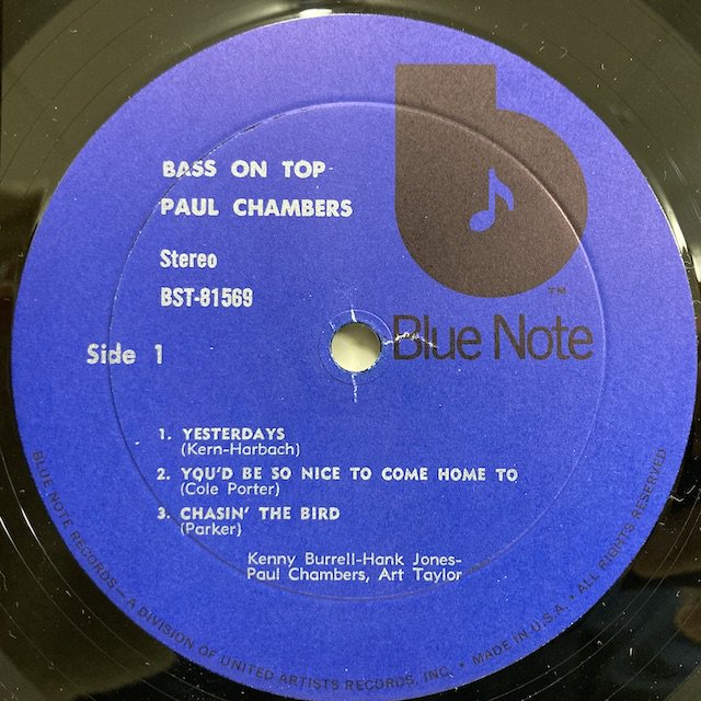 Paul Chambers / Bass On Top Bst81569 大阪 ジャズ レコード 通販