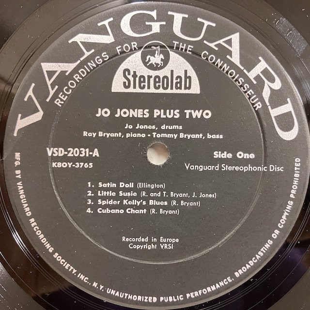 Jo Jones / Plus Two vsd2031 ◎ 大阪 ジャズ レコード 通販 買取 Bamboo Music