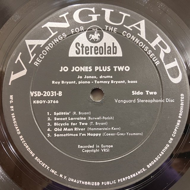 Jo Jones / Plus Two vsd2031 ◎ 大阪 ジャズ レコード 通販 買取 Bamboo Music