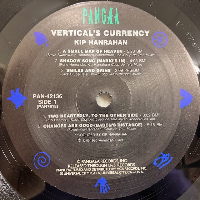 Kip Hanrahan / Vertical's Currency pan42136 ◎ 大阪 ジャズ レコード 通販 買取 Bamboo Music