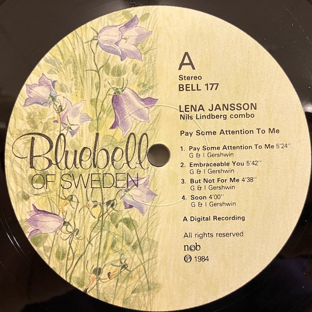 Lena Jansson / Pay Some Attention to Me bell177 ◎ 大阪 ジャズ レコード 通販 買取 Bamboo  Music