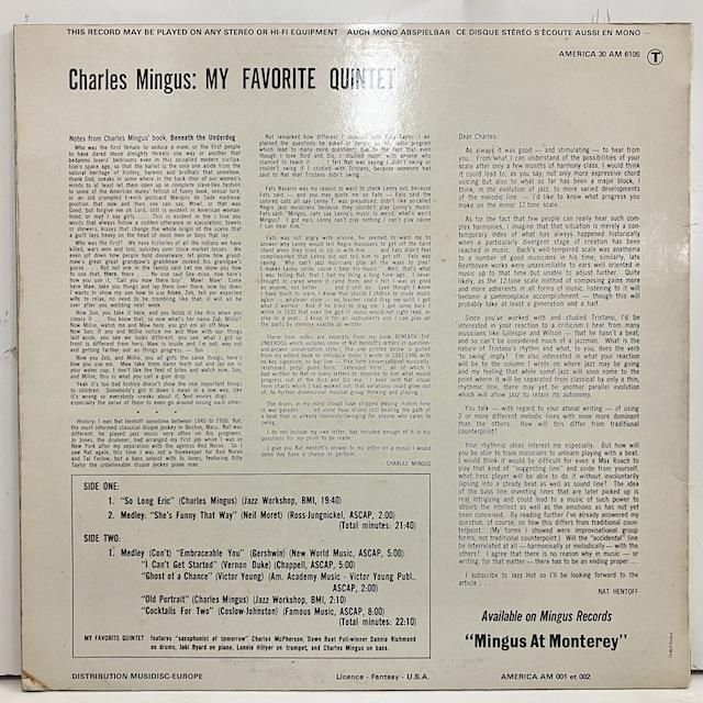 Charles Mingus / Town Hall Concert am6105/jws009 ◎ 大阪