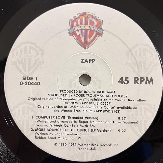 Zapp / Computer Love 0-20440 ◎ 大阪 ジャズ レコード 通販
