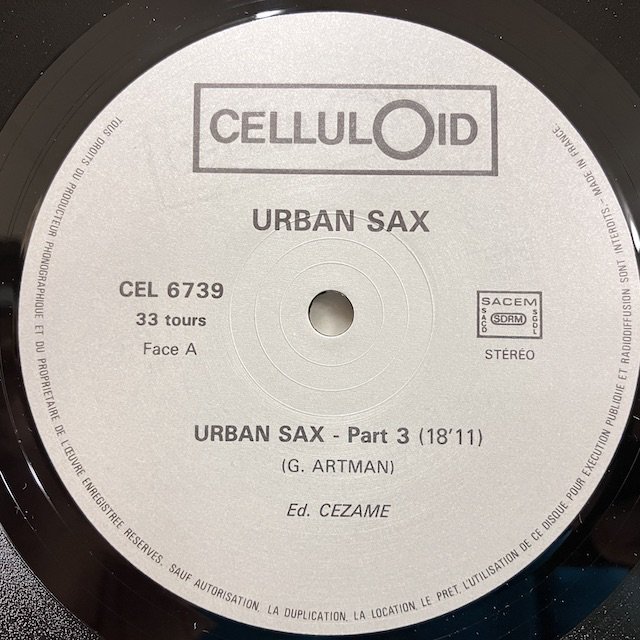 Gilbert Artman / Urban Sax 2 cel6739 ◎ 大阪 ジャズ レコード 通販 買取 Bamboo Music