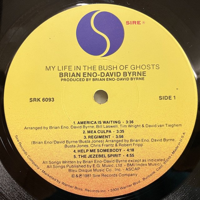 Brian Eno David Byrne / My Life in the Bush of Ghosts srk6093