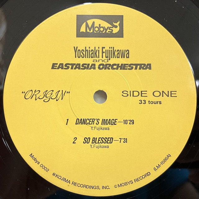 藤川義明 and Eastasia Orchestra / Origin Mobys 0002 ◎ 大阪 ジャズ レコード 通販 買取 Bamboo  Music