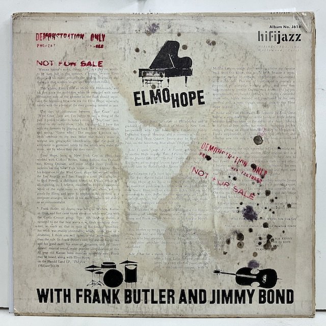 Elmo Hope / with Frank Butler and Jimmy Bond j616 ◎ 大阪 ジャズ レコード 通販 買取  Bamboo Music