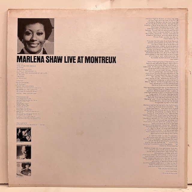 Marlena Shaw / Live at Montreux Bnla251g ◎ 大阪 ジャズ レコード 通販 買取 Bamboo Music