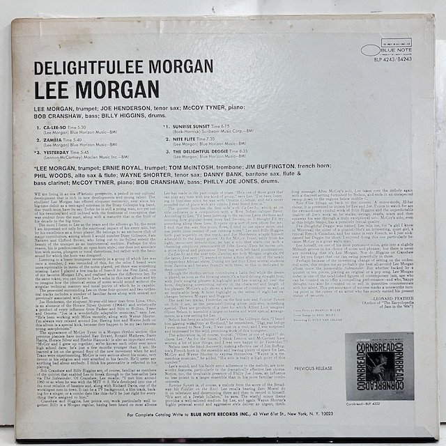 Lee Morgan / Delightfulee Bst84243 ◎ 大阪 ジャズ レコード 通販 ...