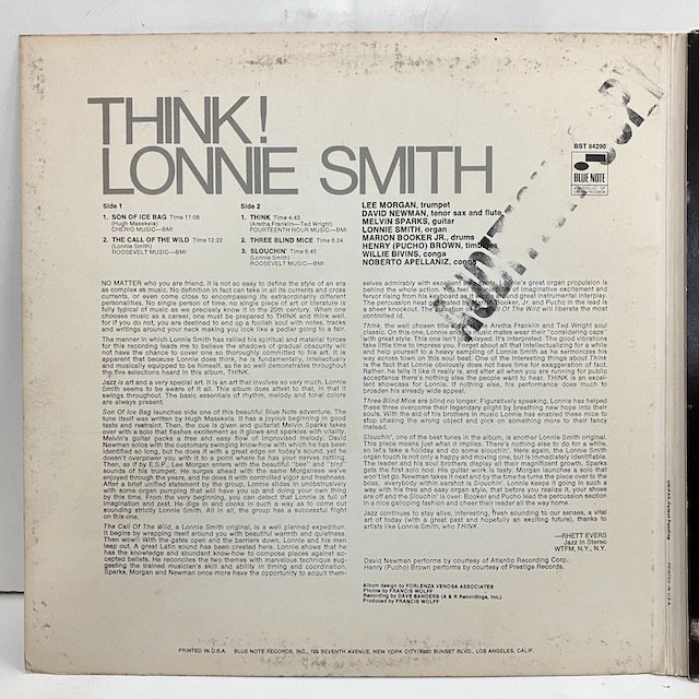 Lonnie Smith / Think Bst84290 ◎ 大阪 ジャズ レコード 通販 買取