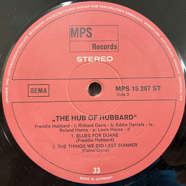 Freddie Hubbard / the Hub of Hubbard mps15267st ◎ 大阪 ジャズ レコード 通販 買取 Bamboo  Music