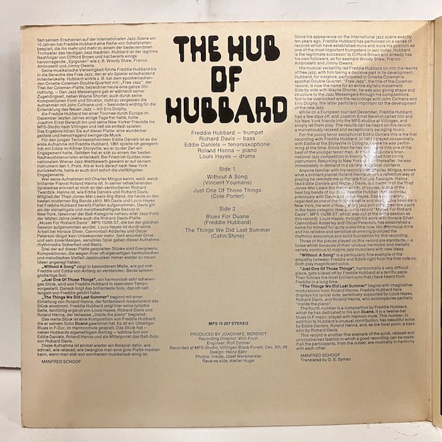 Freddie Hubbard / the Hub of Hubbard mps15267st ◎ 大阪 ジャズ レコード 通販 買取 Bamboo  Music