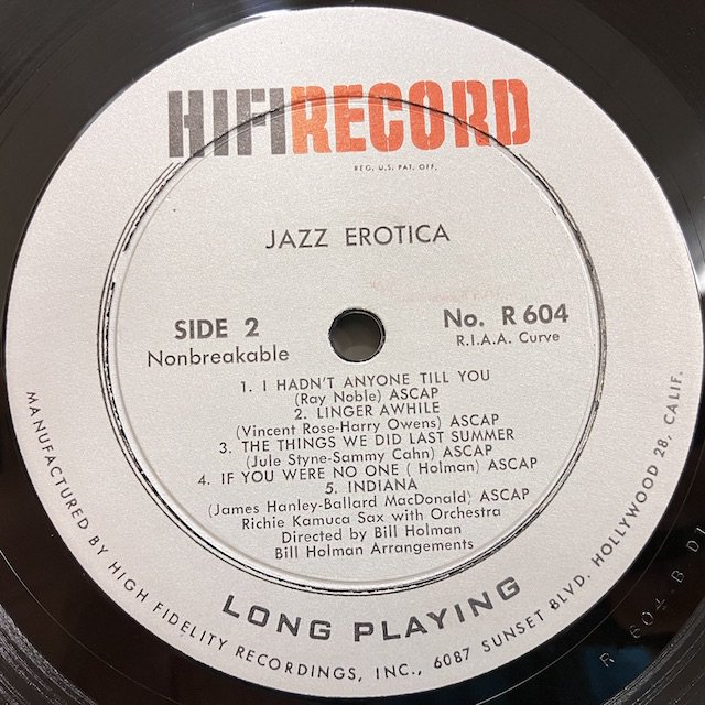 Richie Kamuca / Jazz Erotica r604 ◎ 大阪 ジャズ レコード 通販 買取 Bamboo Music