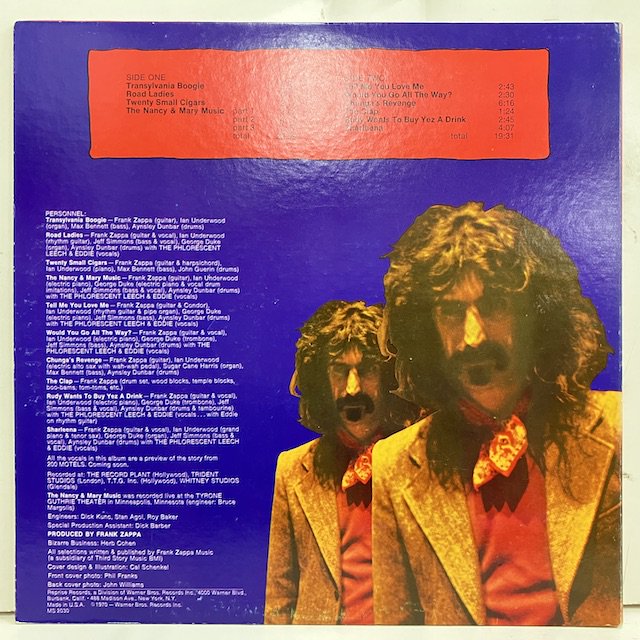 Frank Zappa :Guitar(レコード盤２枚組)美品