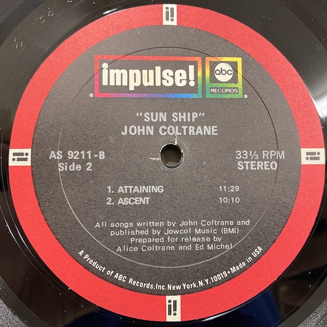 John Coltrane / Sun Ship as9211 ◎ 大阪 ジャズ レコード 通販 買取 Bamboo Music